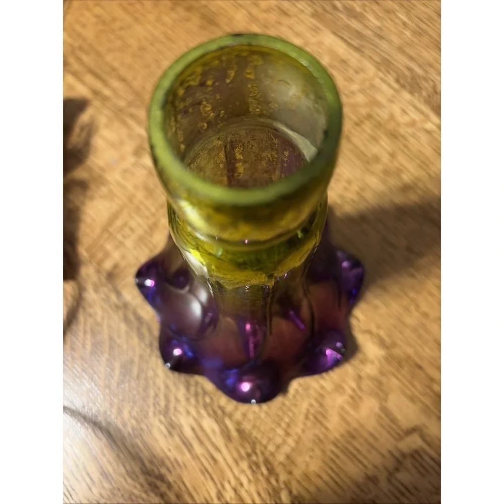 10.5‎ Inch Hand Blown Mercury Glass Hummingbird Lilly Lamp